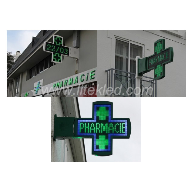 LED Cross Sign for Pharmacy